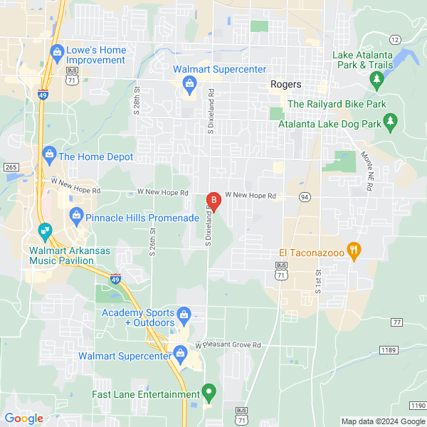 Zone Health Chiropractic location map: 2009 S. Dixieland, Suite #A Rogers, AR 72758, Rogers, Arkansas