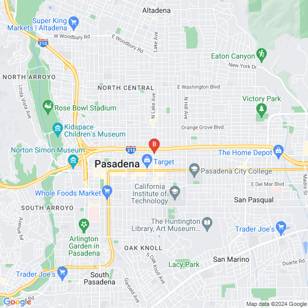 Pasadena Private Investigator location map: 254 N. Lake Ave #199, Pasadena, CA